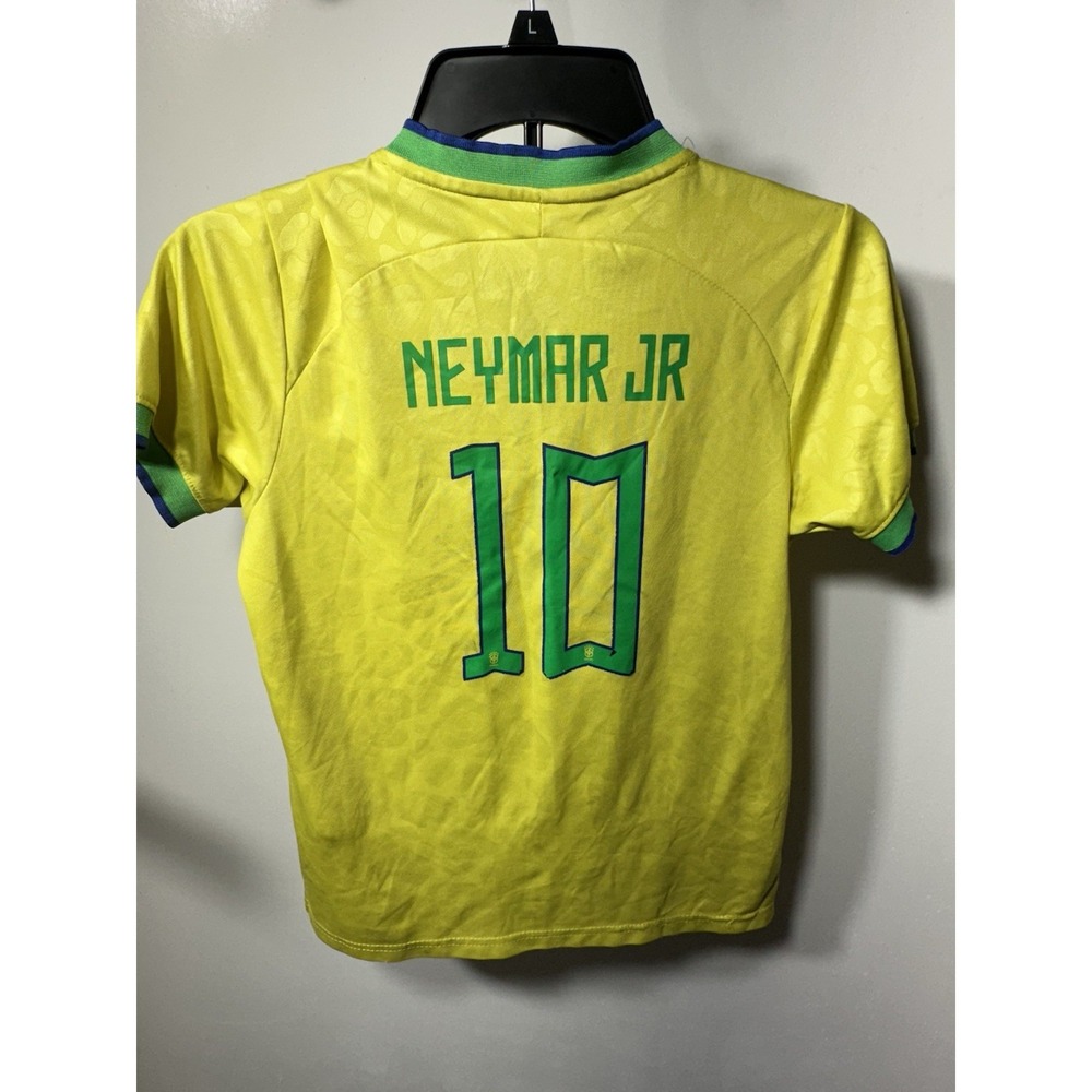 Nike Dri-Fit Neymar Jr 10 Brazil National Team Soccer Jersey Kids Size 24